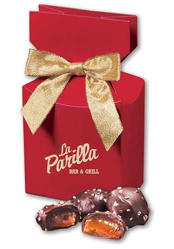 Chocolate Sea Salt Caramels in Red Gift Box | MRRPD119