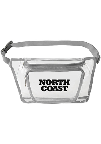Personalized Clear Fanny Pack with Two Zipper Pockets