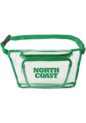 Customized Clear Fanny Pack with Two Zipper Pockets