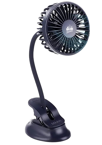 Clip-on Rechargeable Baby Stroller Fan with Battery