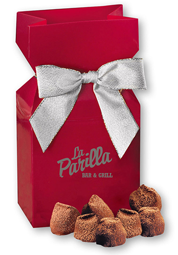 Wholesale Cocoa Dusted Truffles in  Red Gift Box