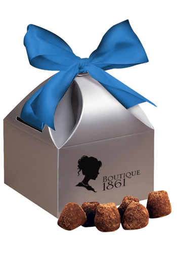 Cocoa Dusted Truffles in  Silver Gift Box | MRSCT143