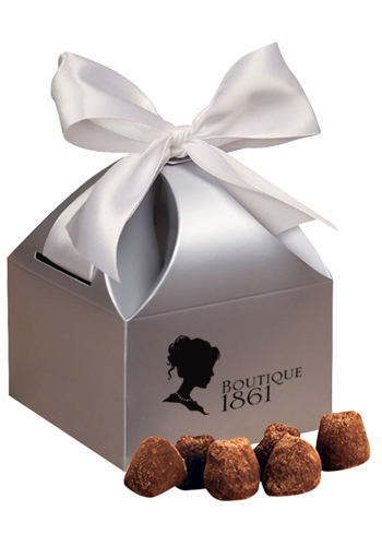 Cocoa Dusted Truffles in  Silver Gift Box | MRSCT143