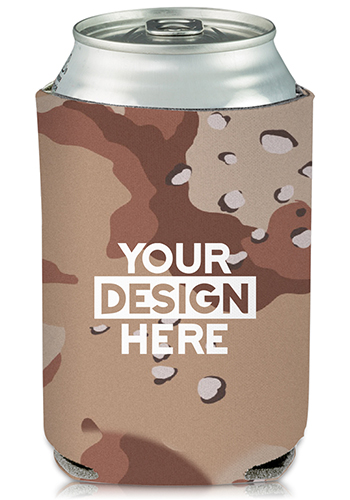Brown Camo Can Cooler