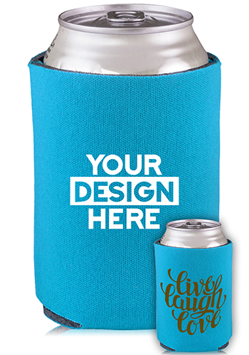 Collapsible Can Cooler Live Love Laugh Print | KZ454