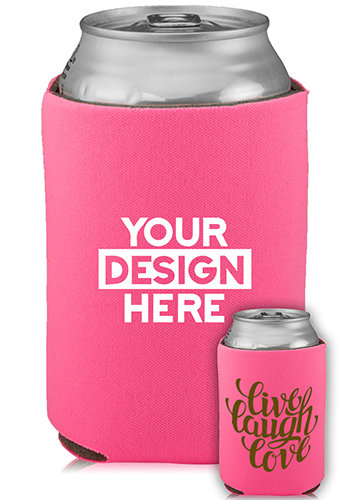 Personalized Collapsible Can Cooler Live Love Laugh Print
