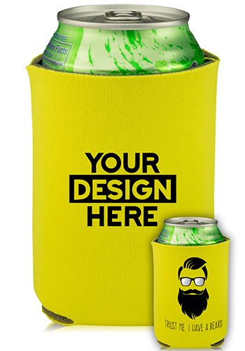 Wholesale Collapsible Can Cooler Trust Me I Have A Beard Print