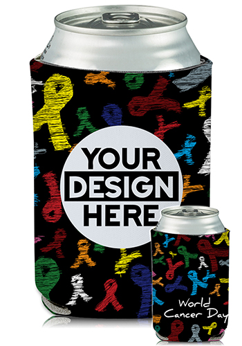 Collapsible Can Coolers Cancer Awareness Print| KZ459