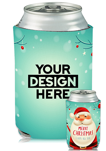 Collapsible Can Coolers Christmas Santa Print| KZ460