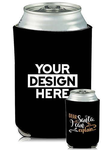 Collapsible Can Coolers Dear Santa Print | KZ467