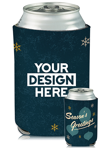 Collapsible Can Coolers Seasons Greeting Print| KZ464