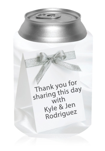 Silver Ribbon Can Cooler