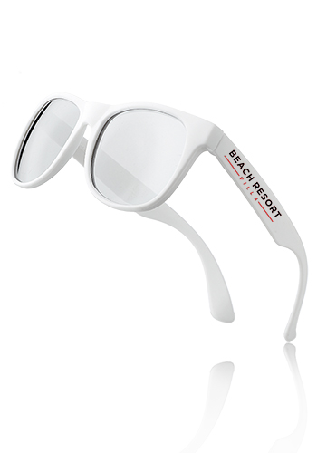 Color Lens Sunglasses with White Frames