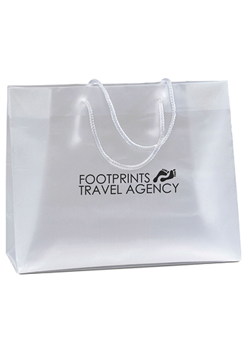 Cotton Handle Frosted Plastic Shopping Bags | BM36HDE1310