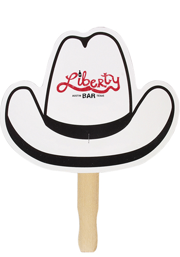 Cowboy Hat Shaped Hand Fans | AK33017