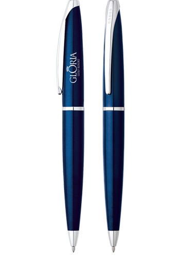 Cross ATX Blue Lacquer Ballpoint Pens | LE276718