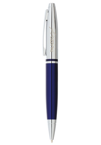 Cross Calais Chrome Blue Ballpoint Pens | LE276788