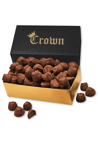 5 oz. Cocoa Dusted Truffles in Black & Gold Gift Box | MRBKT143