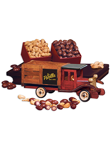 Classic 1925 Wooden Stake Truck with Chocolate Covered Almonds & Jumbo Cashews | MRTR120