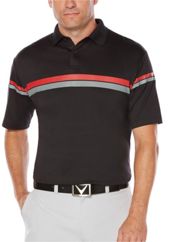 Callaway Men's Patterned Stripe Performance Polo Shirts | CGM590