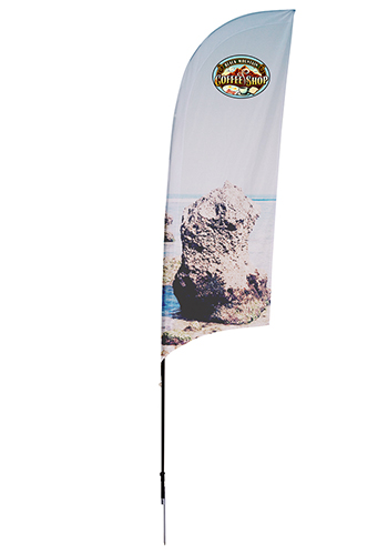 Sail Sign Flag Kits with Spike Base