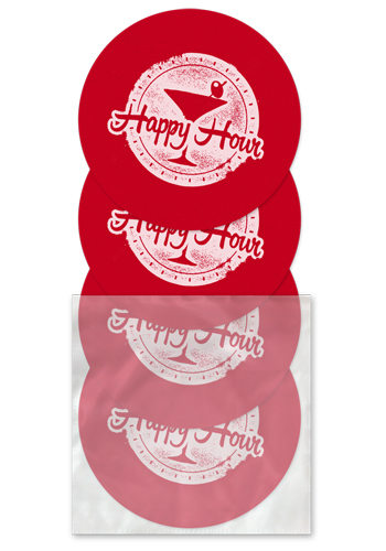 Promotional Set of 4 Vinyl Coasters