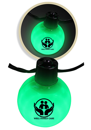 7 Green LED Ball Necklaces | WCLBN000