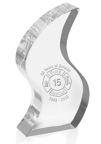 Personalized Curved Glass Awards