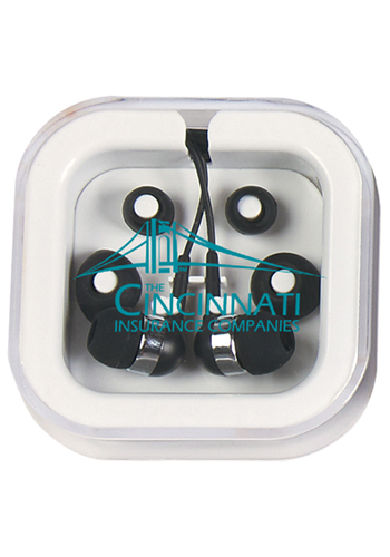 Customized Ear Buds in Protective Travel Case