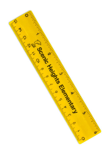 Customized 6 in. Color Plastic Rulers