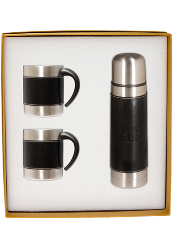 Empire™ Stainless Steel Thermos & Coffee Cups Gift Set |PLLG9269