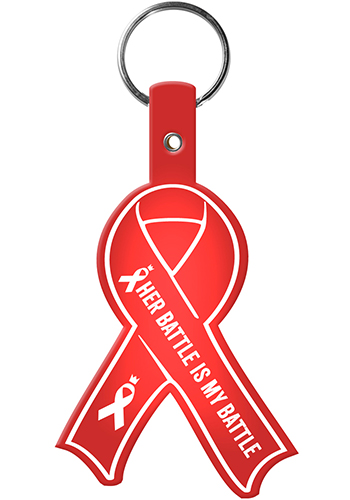 Awareness Ribbon Flexible Key Tags | EM570