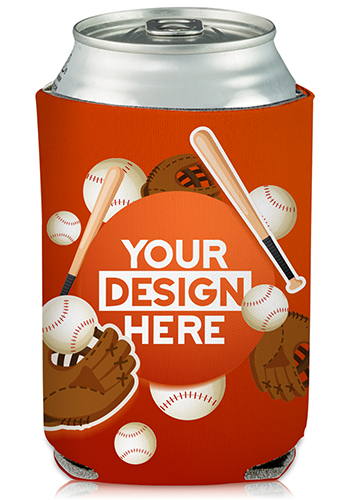 Collapsible Beer Can Cooler Baseball Lover Print | KZ416