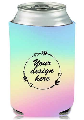 Collapsible Custom Can Cooler Cotton Candy Print  | KZ406