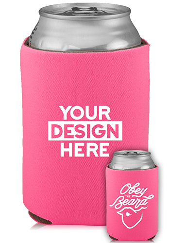 Custom Collapsible Can Cooler Obey The Beard Print