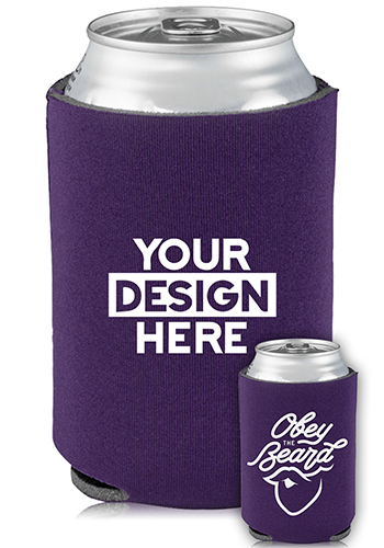 Customized Collapsible Can Cooler Obey The Beard Print