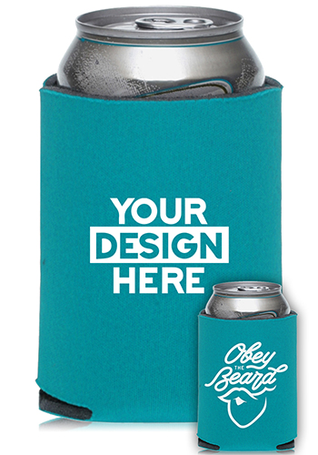 Collapsible Beer Can Cooler Obey The Beard Print | KZ448