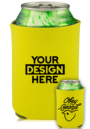 Collapsible Beer Can Cooler Obey The Beard Print | KZ448