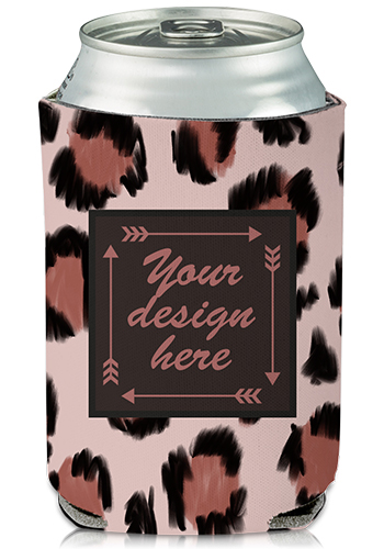 Collapsible Wild Cat Print Custom Can Cooler | KZ401