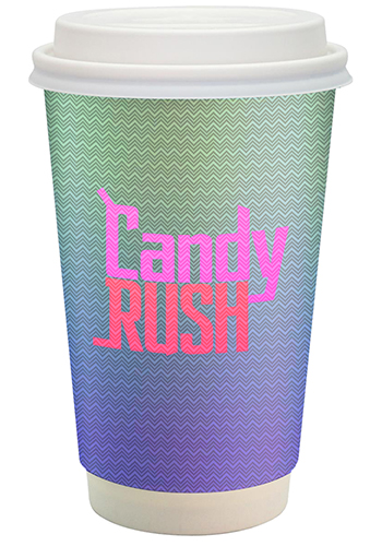 16 oz Full Color Paper Cup with Lid