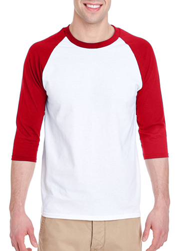 Printed Gildan Adult Heavy Cotton 5.3 oz Raglan Sleeve T-Shirts | G570 ...