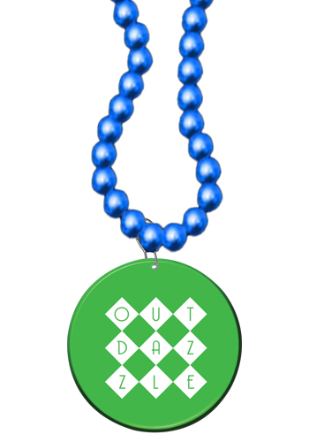 Green Circle Plastic Medallion Badges | WCJLR402