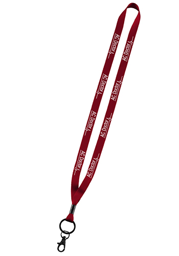 Promotional Half Inch Polyester Lanyards with Metal Bulldog Crimp ...