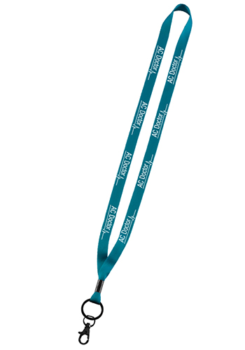 Promotional Half Inch Polyester Lanyards with Metal Bulldog Crimp ...