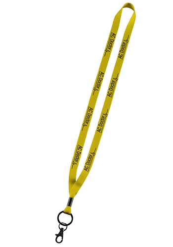 Promotional Half Inch Polyester Lanyards with Metal Bulldog Crimp ...