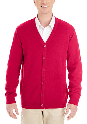 Customized Harriton Mens Pilbloc V-Neck Cardigan Sweaters | M425 ...