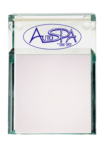 Atrium Clear Glass Message Pad Holders | PLLG9022