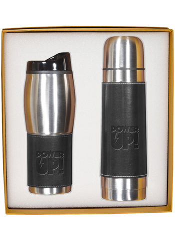 Empire Leather-Stainless Thermos & Tumbler Gift Set | PLLG9170