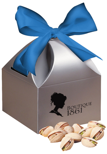 Jumbo California Pistachios in Silver Gift Box | MRSCT141