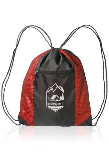 Personalized Zipper Pocket Drawstring Backpacks | BPK72 - DiscountMugs